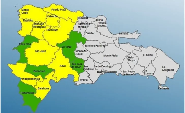 El COE mantiene 10 provincias bajo la alerta amarilla y 5 en verde
