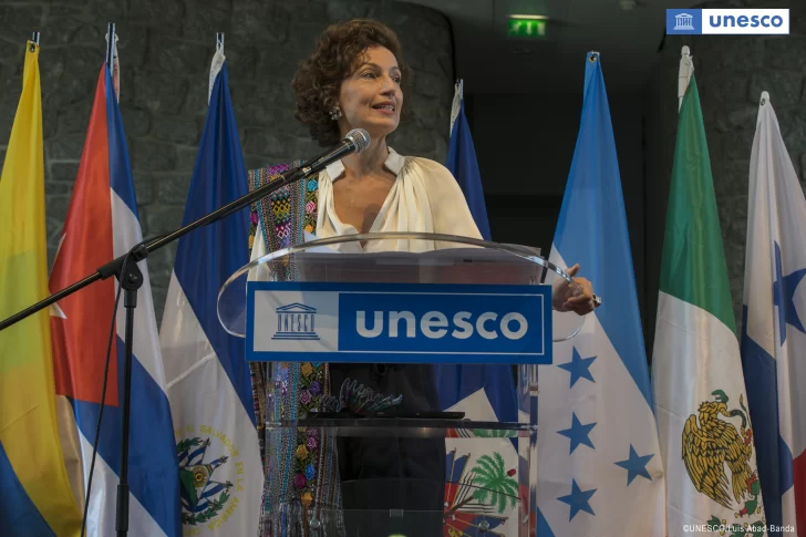 Directora general de la UNESCO, Audrey Azoulay.