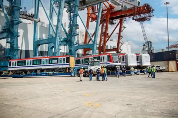Llegan nuevos vagones para ampliación del Metro de Santo Domingo