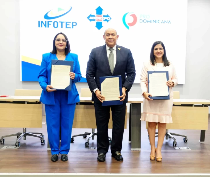 Infotep, Adoexpo y Prodominicana pactan desarrollar plan de capacitación y asistencia técnica