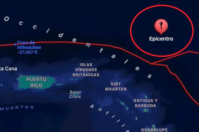 Sismo de magnitud 6,6 sacude el noreste del Caribe