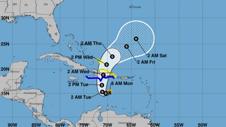 Seguimiento a la tormenta Franklin: aguaceros fuertes y tormentas eléctricas