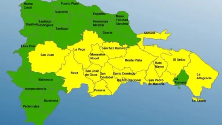 El COE pone en alerta amarilla a 16 provincias y en verde a otras 16