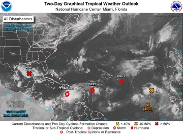 Tormenta Franklin: 14 provincias en alerta roja y 18 en amarilla