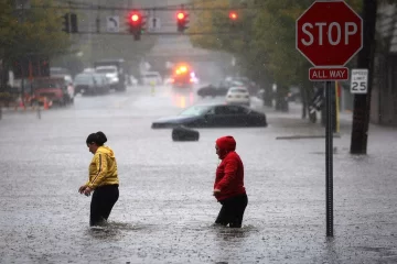Las imágenes de las graves inundaciones que obligaron a declarar el estado de emergencia en Nueva York