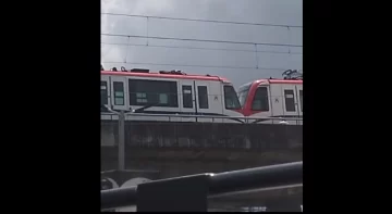 Chocan trenes del Metro entre estaciones Mamá Tingó y Gregorio Luperón