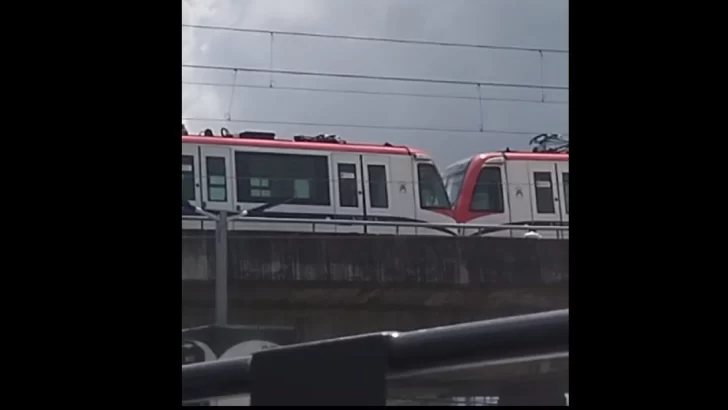 Chocan trenes del Metro entre estaciones Mamá Tingó y Gregorio Luperón