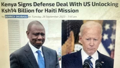 Periódico keniano revela detalles del acuerdo firmado con EE.UU para la intervención militar en Haití