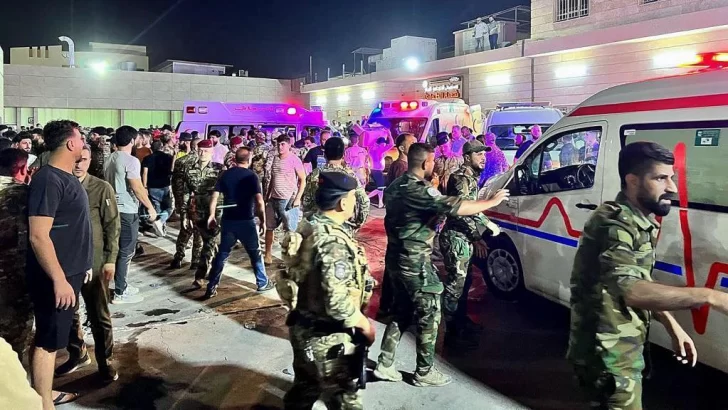 Un trágico incendio en una boda deja al menos 100 muertos y decenas de heridos en Irak