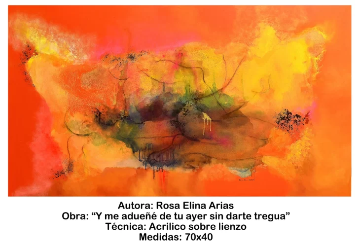 Pintora Rosa Emilia Arias interpreta la poética de José Enrique Delmonte