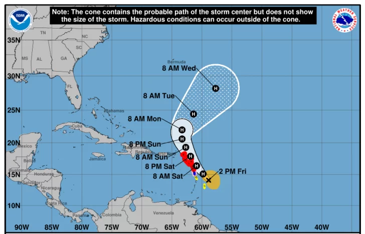 Tammy se convierte en huracán y amenaza este viernes a las Islas Sotavento