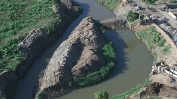 En imágenes: vista actual del canal que construye Haití en río Dajabón (Masacre)