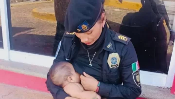 'Le estaba dando el pecho a un bebé que no conocía y yo pensaba en el mío, del que estaba lejos': el momento único que vivió la policía que amamantó a un niño en Acapulco tras el paso del huracán Otis
