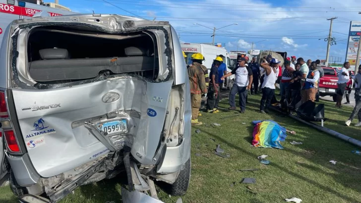 Un fallecido y tres heridos en accidente de tránsito en Punta Cana