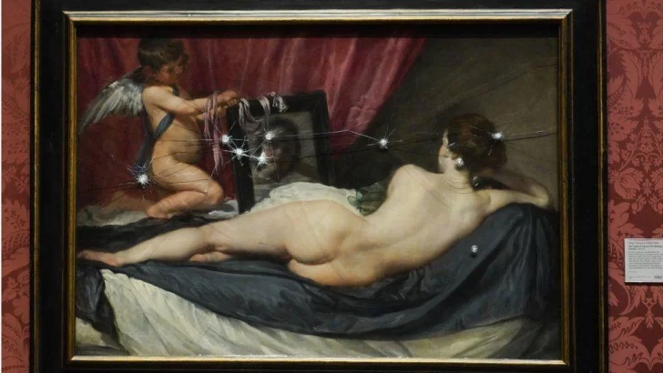 Activistas atacan a martillazos “La Venus del Espejo” de Velázquez en la National Gallery de Londres