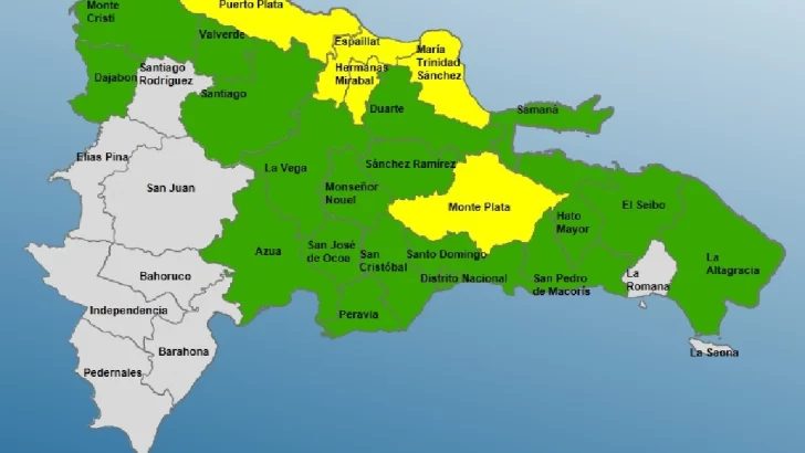 El COE reduce a cinco las provincias en alerta amarilla