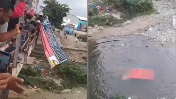 Haitianos rompen su puerta fronteriza y la arrojan al río