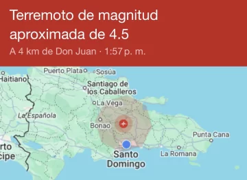 Sismo de 4.5 sacude Monte Plata