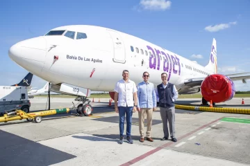 Arajet recibe su novena aeronave “Bahía de las águilas”