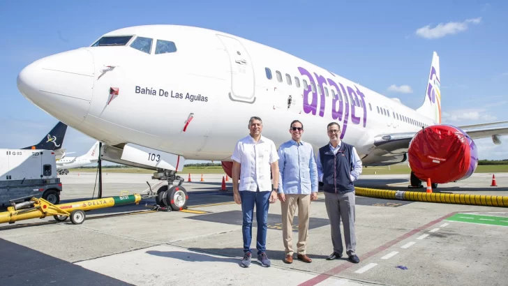 Arajet recibe su novena aeronave “Bahía de las águilas”