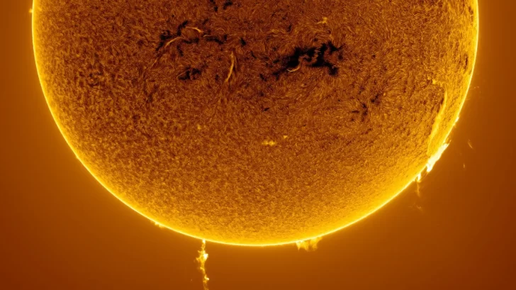 Las impresionantes imágenes del Sol tomadas por un astrofotógrafo aficionado argentino