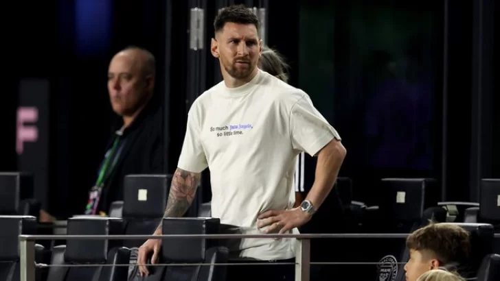 Messi fue testigo en la grada de derrota de su equipo como local en Miami