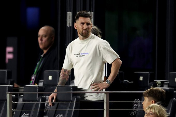 Messi fue testigo en la grada de derrota de su equipo como local en Miami