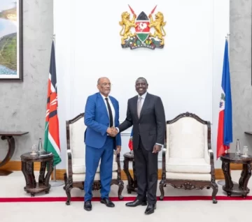 El-presidente-William-Ruto-recibe-al-primer-ministro-haitiano-Ariel-Henry