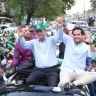 Leonel y Omar Fernández juntos en caravana del Distrito Nacional, a 15 días de las elecciones presidenciales