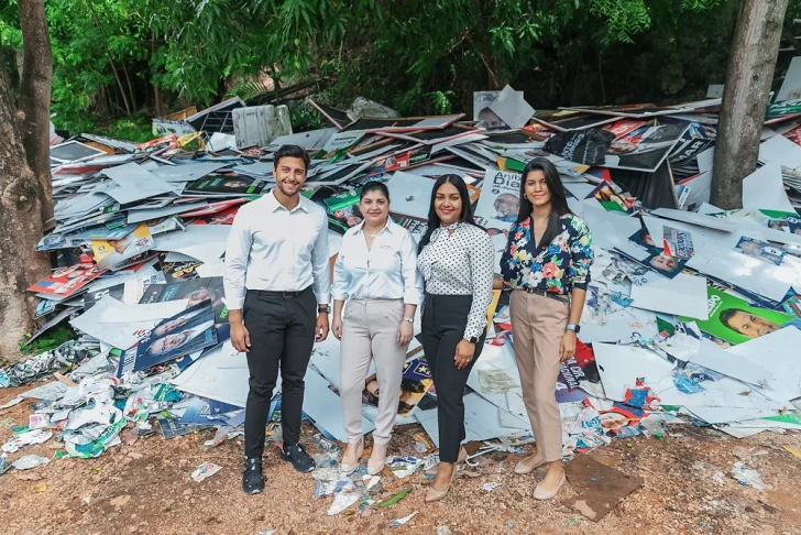 Fundación Botellas de Amor reciclará la propaganda electoral que la alcaldía retiró de espacios públicos