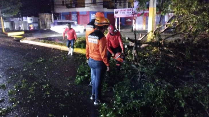 Noche de fuertes vientos y lluvia en San Francisco de Macorís