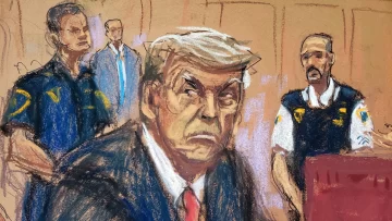 Las ilustradoras que muestran con sus dibujos qué pasa dentro del mediático juicio a Donald Trump