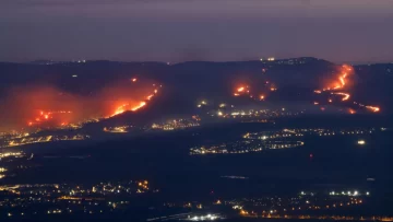 Incendios forestales en el norte de Israel por disparos de cohetes desde Líbano