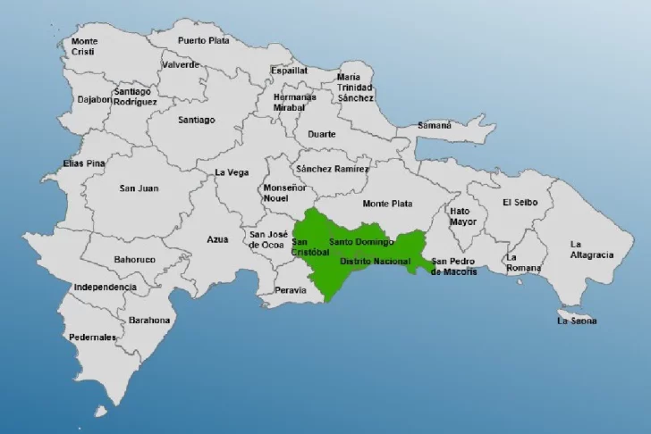 San Cristóbal, Santo Domingo y Distrito Nacional en alerta por lluvias