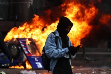 Imágenes de las fuertes protestas en Argentina contra las reformas recogidas en la Ley Bases del presidente Milei