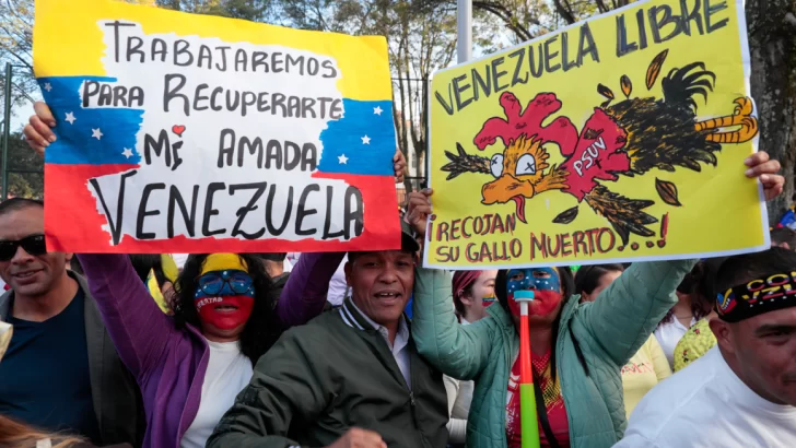 Venezolanos hacen fiesta en las calles de Colombia 