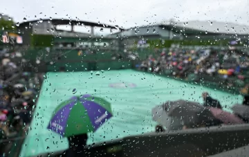 El caos amenaza en Wimbledon a causa de la lluvia