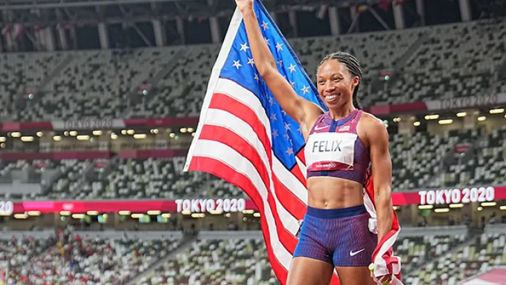 Icónica atleta Allyson Félix apoya a Kamala Harris