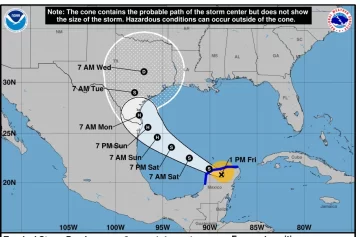 Beryl se degrada a tormenta tropical en tierra en su paso por estado mexicano de Yucatán