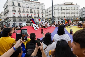 Venezolanos se manifiestan en Madrid contra el 'megafraude electoral'