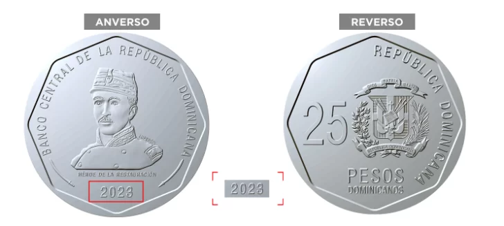 Banco Central pone en circulación nuevas monedas de 25 pesos