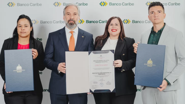 Banco Caribe alcanza el 97 % de sus sucursales certificadas en seguridad y salud laboral