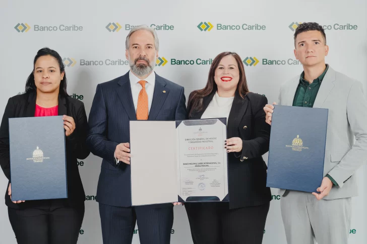 Banco Caribe alcanza el 97 % de sus sucursales certificadas en seguridad y salud laboral