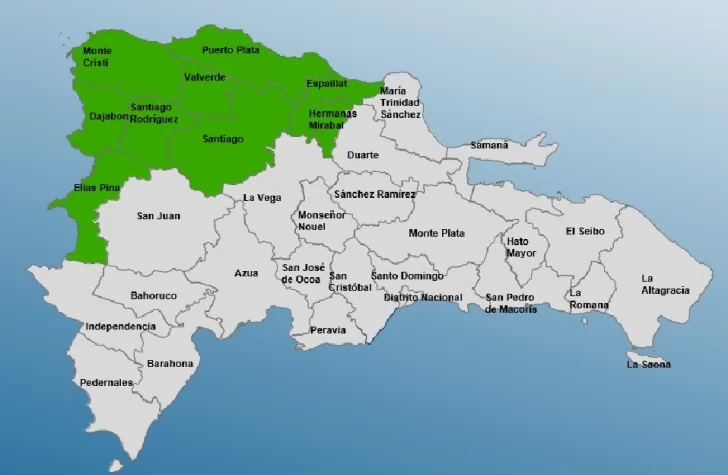 COE mantiene alerta para 9 provincias del noroeste