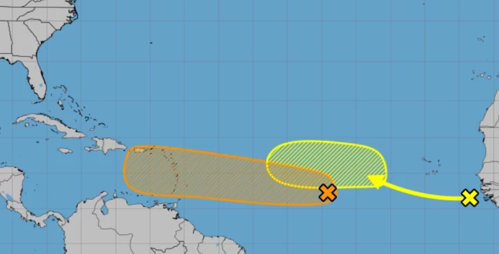 Sube a 50% la posibilidad de que se forme una depresión tropical en próximos 7 días