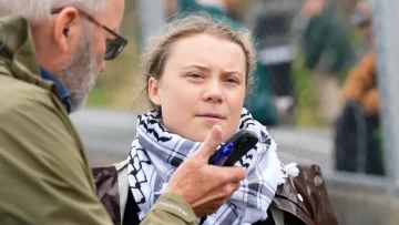 Greta Thunberg detenida en una protesta propalestina en Dinamarca