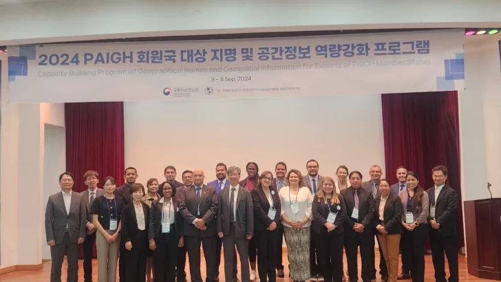 IPGH-IGN reafirma su compromiso internacional en taller de geografía en Corea