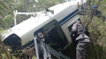 Dos heridos al estrellarse un helicóptero en Santiago Rodríguez