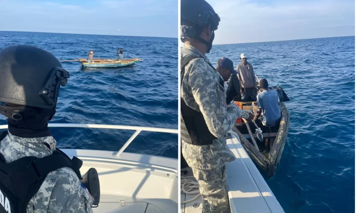 Cinco haitianos capturados en dos yolas por la Armada por pesca ilegal