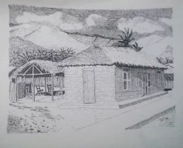 Dibujo-de-una-casa-de-Villa-Jaragua-a-finales-de-la-decada-de-los-anos-sesenta-de-Leo-Theuwissen-728x589